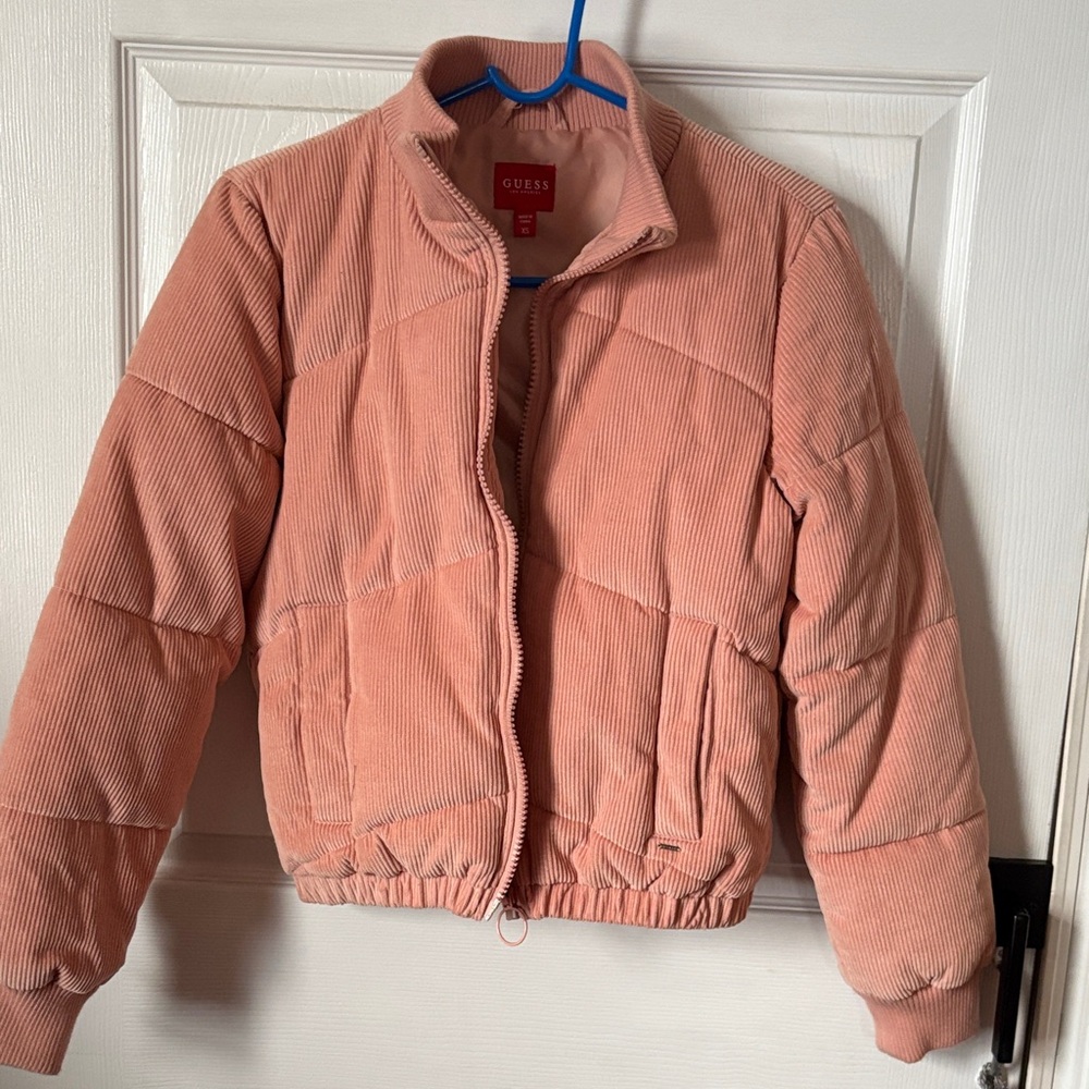 Guess Blush Corduroy Quilted Jacket